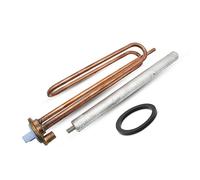 DOJA Barcelona | Kit Resistencia Calentar Agua 2000W | Pack Resistencia Cu Anodo de Magnesio+Junta Gom Tornillo Fijacion | Kit Resistencia Electrico | para Calentador Agua, Repuesto de Termo
