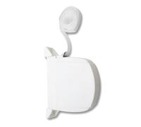DOJA Barcelona | Recogedor de Persiana Abatible | Recogedor Persiana | Cinta 18mm | Pack 2 | Blanco | Recogedor Cinta Persiana Abatible | Recogedor de Cinta Exterior, Enrollador Persiana