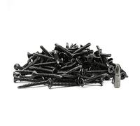 DOJA Barcelona | Tornillos Autotaladrantes con Punta PH2-25 | 100 Tornillo Cabeza Avellanada | Ø4,8x38mm DIN-7504P | Acero Cincado Negro | Tornillos Roscachapas, Tornillo Autotaladrante para Metal...