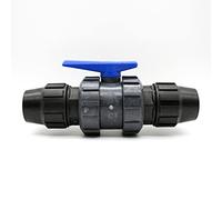DOJA Barcelona | Valvula PVC Fitting | Pack 1 | 20MM | PTFE | Valvula de Union PVC Riego | Tubos Riego | Manguera Jardin Goteo | Tuberias | Sellado Hermetico y Preciso