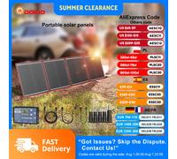 Dokio 100/160/200/300W Panel solar plegable flexible portátil de 18V con kit de controlador de 12V para carga de batería de Camping 200W solar panel set