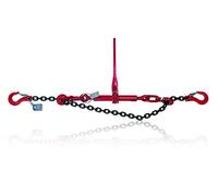 Dolezych Cadena de Sujeción Tensora con Gancho de Horquilla y Tensor Tipo Carraca para Cadena con Gancho Acortador de 2 Piezas; Capacidad de Amarre de 4000 Dan; 3 m de Longitud