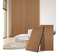 DOLLAR BOSS Paneles de madera para paredes, paneles de pared acústicos de 120 x 60 cm, paquete de 2, paneles de madera a prueba de sonido, paneles de pared decorativos 3D, paneles de pared de listones