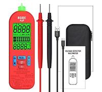 Domary BSIDE A2 Mini Multímetro Digital Inteligente 6000 Cuentas de Rango Automático Voltímetro NCV Amperímetro Probador con Linterna LCD Retroiluminada, para Voltaje CA CC Resistencia