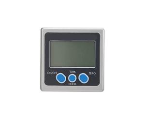 Domary Buscador de ángulos Digital con Base Magnética Pantalla LCD de 4x90 Grados Inclinómetro Transportador para Medición Precisa ángulos y Detección Pendientes (Imán una Sola Cara)