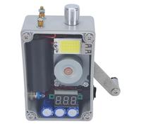 Domary Generador de Manivela Portátil, Cargador USB de Emergencia con Luz COB y Voltímetro LCD para Banco Energía Supervivencia para Acampar Al Aire Libre