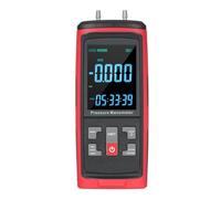 Domary Manómetro Digital Probador de Presión de Gas Doble Puerto Medidor Presión Aire Profesional Mano con 13 Unidades Seleccionables Pantalla LCD Grande para Medición HVAC (GT5101-2KPa)