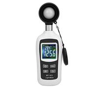 Domary Medidor de Luz Digital MT-912 0-200KLx Luxómetro Fotómetro Iluminómetro con Pantalla LCD a Color Retroiluminada para Mantenimiento de Iluminación en Escuelas Fábricas Hospitales