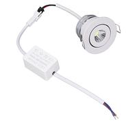 Domary Mini Luz Empotrable LED Ajustable de 5 W, 2 Pulgadas, Luz de Techo con Cuerpo Aluminio, Alta Transmisión para Vitrina Gabinete Techo Interior (Natural 4000K)