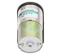Domary Motor Eléctrico Industrial DC Engranaje Helicoidal 12 V 10 W Velocidad Ajustable para Proyectos Domésticos Aleación de Aluminio con Soporte (0-10 RPM por minuto)