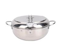 Domary Olla para Freír Versátil de 3,2 Litros con Escurridor de Aceite y Termómetro para un Control Preciso la Temperatura