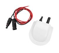 Domary Prensaestopas de Cable Solar ABS, Carcasa Resistente a la Intemperie IP68 de Doble Entrada con Junta Tuerca Bloqueo para Cableado Panel Solar RV, y Camping (Blanca)