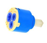 Domary Reemplazo de Cartucho de Cerámica 35/40 Mm para Grifo, Válvula Grifo Mezclador Agua Cuarto Vuelta con Material Plástico PP, Azul (40mm)
