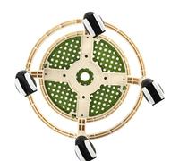 Domary Taburete bajo con Ruedas Universales de 360° y Tela Transpirable para Uso en la Oficina en el Hogar, Mini Asiento Móvil para Niños Adultos, Alivio del Dolor de Rodillas y