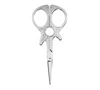 Domary Tijeras de Costura Antiguas, Tijeras de Bordado Acero Inoxidable con | Anticorrosión Cromada, Hoja Afilada de 32 Mm, Ideal para Corte de Papel y Punto de Cruz