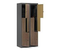 Domator Taquilla Vestuario Z02 Armario Metalico con 4 Compartimentos Ranuras de ventilación Pintura en Polvo 185 cm x 80 cm x 45 cm