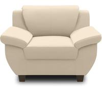 DOMO. collection Sillón Panamá, sillón tapizado, sillón Individual, Juego de sofá, 3-2-1 sillones, 91 x 108 x 80 cm (Profundidad x Anchura x Altura), Color Beige