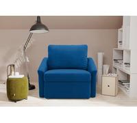 DOMO. collection Sillón Relax, Cama de Invitados, sofá Cama de 108 x 96 x 86 cm (Ancho x Profundidad x Alto), Color Azul Marino