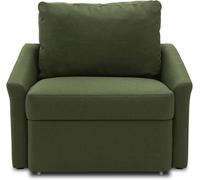 DOMO. collection Sillón Relax, para Dormir permanentemente, con función de Dormir, sillón Cama, sofá Cama de Invitados, sofá Cama de 108 x 96 x 86 cm (Ancho x Profundidad x Alto), Verde
