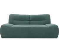 DOMO. collection Sofá Boho de 2 plazas, Estilo Bohemio, 2 plazas, sofá Grande, sofá tapizado, 200 x 109 x 81 cm (Ancho x Profundidad x Alto), Color Azul petróleo | Sofá tapizado de 2 plazas con reposabrazos planos, 200 x 109 x 81 cm (ancho x profundidad x alto)