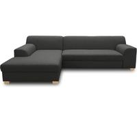 DOMO. collection Sofá Cama esquinero Tinos pequeño en Forma de L, sofá esquinero con función de Dormir, sofá esquinero Acolchado, 273 x 157 x 74 cm (Ancho x Profundidad x Alto), Color Antracita