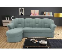 DOMO. collection Sofá Cama pequeño Puno en Forma de L con Silla Larga, sofá Cama, sofá Cama, tapizado, sofá esquinero, 233 x 142 x 84 cm, Color Azul Hielo