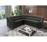 DOMO. collection Sofá esquinero Berlín Atemporal de Piel con Acolchado de muelles, sofá en Forma de L de Piel sintética, sofá de 205 x 250 x 89 cm, Color Negro