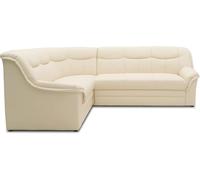 DOMO. collection Sofá esquinero Berlín Atemporal de Piel sintética con función de Dormir y Relleno de muelles, sofá en Forma de L de Piel sintética, 205 x 250 x 89 cm, Color Beige (Crema)