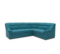 DOMO. collection Sofá esquinero Berlín intemporal con función de Dormir y Acolchado de muelles, sofá en Forma de L, 205 x 250 x 89 cm, Color Azul petróleo