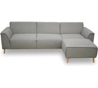 DOMO. collection Sofá esquinero Jules FK, sofá escandinavo con núcleo de muelles, sofá con Patas de Madera, 268 x 159 x 81 cm (Ancho x Profundidad x Alto), esquinero con Silla Larga a la Derecha,