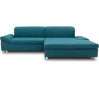 DOMO. collection Sofá esquinero Mika en Forma de L, sofá esquinero con Respaldo y reposabrazos, Esquina tapizada, 260 x 178 x 80 cm, Color Turquesa