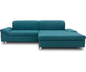 DOMO. collection Sofá esquinero Mika en Forma de L, sofá esquinero con Respaldo y reposabrazos, Esquina tapizada, 260 x 178 x 80 cm, Color Turquesa