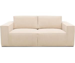 DOMO. collection Sofá Portland de 2 plazas, Moderno sofá tapizado de 2 plazas, 210 x 93 x 84 cm (Ancho x Profundidad x Alto), Color Crema