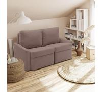 DOMO. collection Sofá Relax de 2 plazas para Dormir permanentemente, con función de Dormir, sillón Cama, Cama de Invitados, sofá Cama de 168 x 96 x 86 cm (Ancho x Profundidad x Alto), Color marrón
