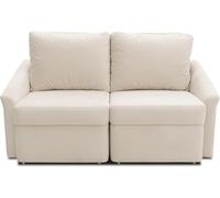 DOMO. collection Sofá Relax de 2 plazas para Dormir permanentemente, con función de Dormir, sillón Cama, Cama de Invitados, sofá Cama de 168 x 96 x 86 cm, Color Crema