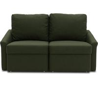 DOMO. collection Sofá Relax de 2 plazas para Dormir permanentemente, con función de Dormir, sillón Cama, Cama de Invitados, sofá Cama de 168 x 96 x 86 cm (Ancho x Profundidad x Alto), Verde