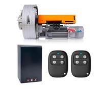 DOMO-MATIC Kit Motor para Puerta Enrollable y Persiana Metálica hasta 160kg, con Cuadro de Maniobras y 2 Mandos a Distancia