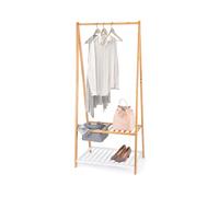 Domo Pack Living Colgador de bambú con repisa para zapatos y bandeja 70 x 45 x 160 cm