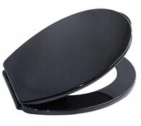 DomoDomo Asiento de inodoro universal (44,5 x 36 cm), color negro