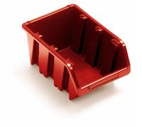 Domodomo bandeja para taller, 11,5 cm, color rojo, apilable y montado