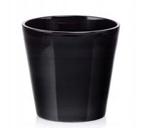 DomoDomo - Cubierta redonda clásica de cerámica negra de 15 cm