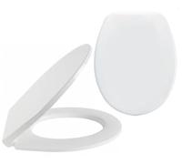 DomoDomo Iris - Asiento de inodoro universal para inodoro, color blanco
