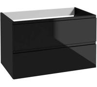 DomoDomo: Mueble de baño suspendido de 80 cm con parte superior, tablero en color roble dorado