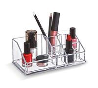 Domopak Living 8001410071873 - Estante para Maquillaje (poliestireno, 9,4 x 17,3 x 6,5 cm), Transparente