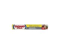 DOMOPAK Rollo de papel de hoja de aluminio flexible en caja de cartón, práctico, resistente, fácil de cortar, uso en cocina, catering, industrial, peluquería, no deja pasar la luz y la humedad, 8 m