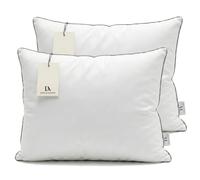 DON ALGODON - Almohada Fibra y Viscoelástica Pack x2 70 cm - Tejido Premium Extrasuave Desenfundable con Cremallera - Memory Foam, Termoregulable Firmeza Media - 80% Fibra y 20% Copos Viscoelásticos