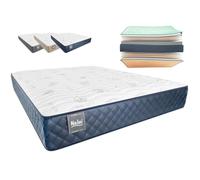 Don Descanso - Colchón 105x190 Viscoelástico Mulhacen DualSense, Altura 26cm. Multicapa con Núcleo GravityFoam, Firmeza Alta, Doble Cara Invierno/Verano, Transpirable. Fabricado en España, Azul