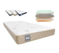 Don Descanso - Colchón 135x190 Viscoelástico Mulhacen DualSense, Altura 15cm. Multicapa con Núcleo GravityFoam, Firmeza Alta, Doble Cara Invierno/Verano, Transpirable. Fabricado en España, Beig