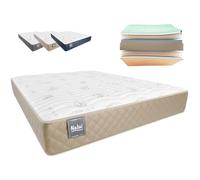 Don Descanso - Colchón 140x200 Viscoelástico Mulhacen DualSense, Altura 26cm. Multicapa con Núcleo GravityFoam, Firmeza Alta, Doble Cara Invierno/Verano, Transpirable. Fabricado en España, Beig