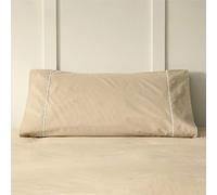Don Descanso - Funda de Almohada Algodón 100% Beige 180 Hilos para Almohada 135 cm. Máximo Frescor y Calidad, Suave, Transpirable y Ligera. Apta para Lavar a 30ºC.